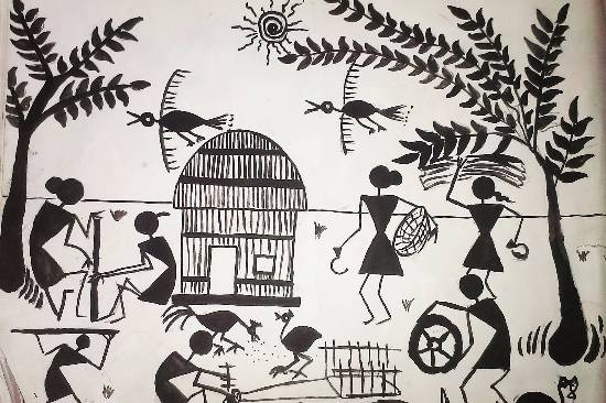 Painting  by Tanmay Sameer Karve - Warali Village
