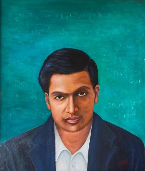 Ramanujan, painting by Dr Gouri Ambika