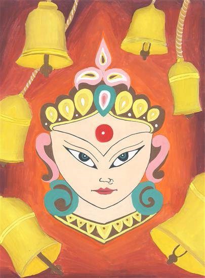 Devi, painting by Vanshika Kantilal Shah