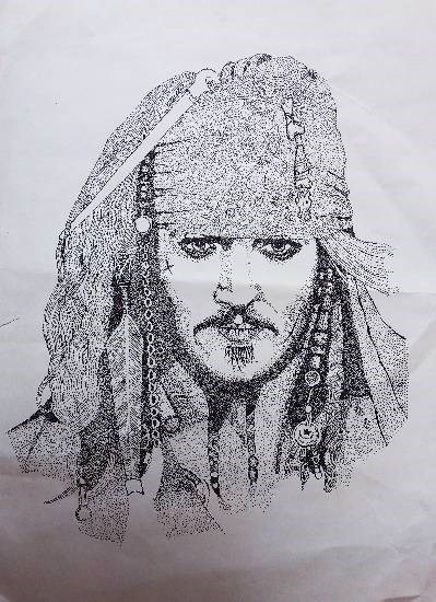 Portrait, painting by Akash Kumar