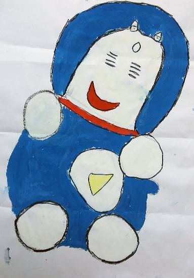 Doraemon, painting by Arzoo Meena