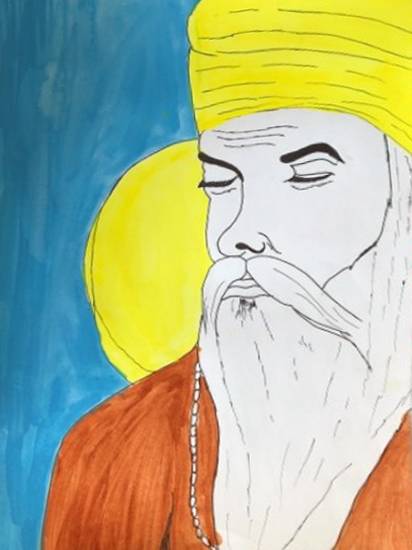 Painting  by Gurbinder Singh - Guru Nanak