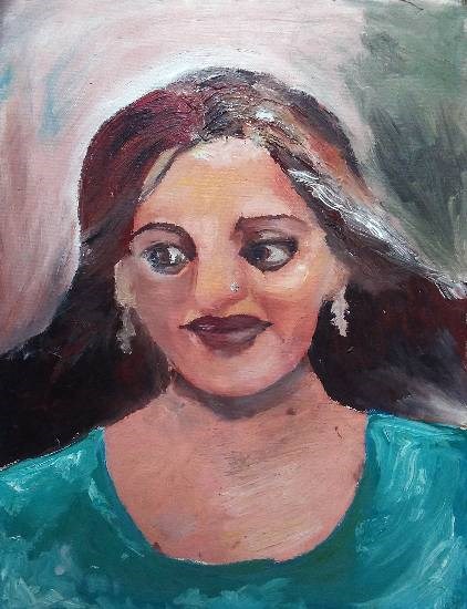 Portrait, painting by Raghvi Gupta