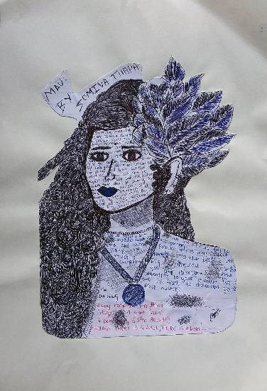 Women of The Youth, painting by Somiya Thapa