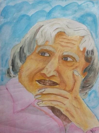 Dr A P J Abdul Kalam, painting by Tejwinder Singh