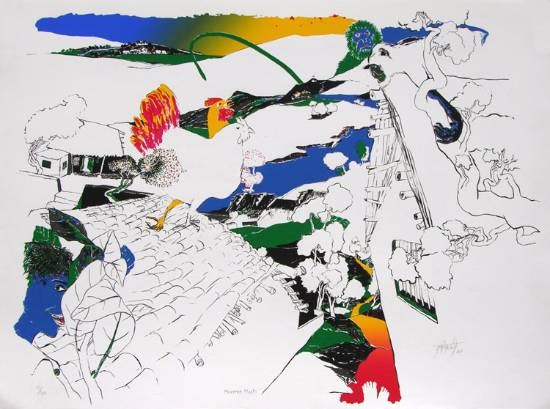 Morning Masti, painting by Nabibakhsh Mansoori