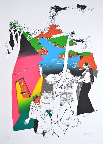 Fondness, painting by Nabibakhsh Mansoori