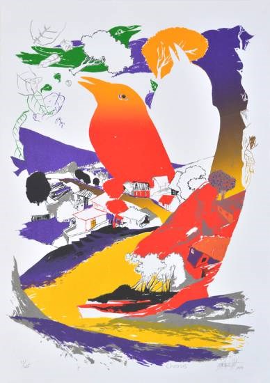 Chorus, painting by Nabibakhsh Mansoori