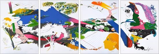 Speechless (Compilation of 4 prints), painting by Nabibakhsh Mansoori