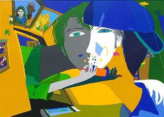 painting by Nabibakhsh Mansoori - Flying Dreams