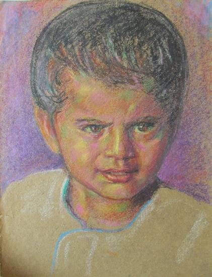 Grandson, painting by H C Rai