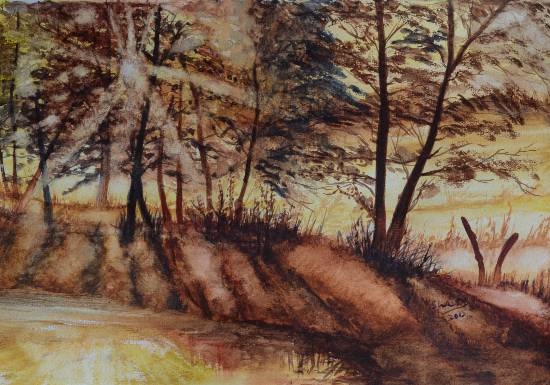 Sunrays, painting by Swasti Verma