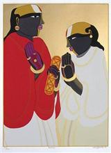 Panditas, print by Thota Vaikuntam