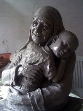Mother Terresa, Sculpture by Bhagwan Rampure