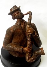 Musician, Sculpture by Chandan Roy