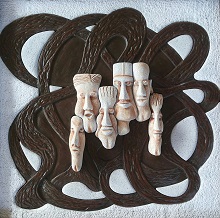 Faces, Sculpture by Milind Raut