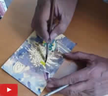 Art on Postcard - painting demonstration by Artist Milind Phadke - Part 1 (English and Hindi)