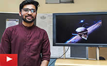 M.Tech. student Akshay Nadgire of CMS