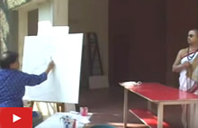 Portrait Painting Demonstration by Suhas Bahulkar at Indiaart Gallery, Pune - Part 1
