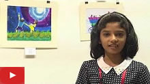 Riya Bhat talks about her painting at Khula Aasmaan exhibition