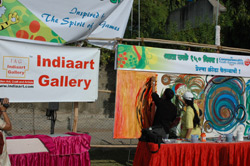 150 Days to go for Commonwealth Youth Games - Painting of 150 feet Canvas, Organised by Indiaart gallery