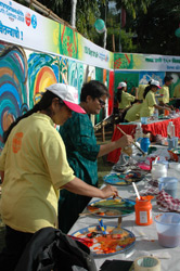 150 Days to go for Commonwealth Youth Games - Painting of 150 feet Canvas, Organised by Indiaart gallery