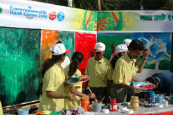 150 Days to go for Commonwealth Youth Games - Painting of 150 feet Canvas, Organised by Indiaart gallery