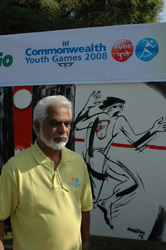 150 Days to go for Commonwealth Youth Games - Painting of 150 feet Canvas, Organised by Indiaart gallery