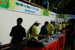 150 Days to go for Commonwealth Youth Games - Painting of 150 feet Canvas, Organised by Indiaart gallery