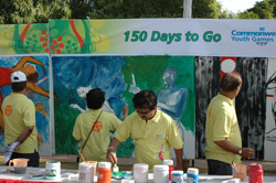 150 Days to go for Commonwealth Youth Games - Painting of 150 feet Canvas, Organised by Indiaart gallery