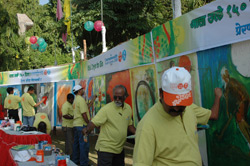 150 Days to go for Commonwealth Youth Games - Painting of 150 feet Canvas, Organised by Indiaart gallery