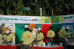 150 Days to go for Commonwealth Youth Games - Painting of 150 feet Canvas, Organised by Indiaart gallery