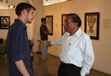 Jake with arist Ramakrishna Kamble