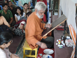 Demonstration of Portrait painting by Eminent Artist Aku Jha