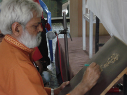 Demonstration of Portrait painting by Eminent Artist Aku Jha