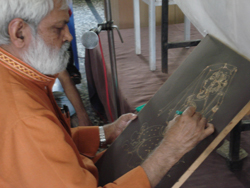 Demonstration of Portrait painting by Eminent Artist Aku Jha