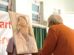Demonstration of Portrait painting by Eminent Artist Aku Jha