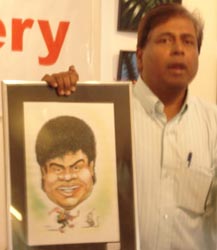 Demonstration of Cartoon Drawing by Khalil Khan