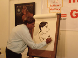 Demonstration of Cartoon Drawing by Khalil Khan