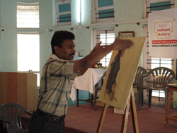 Portrait Painting Demonstration by Sanjay Shelar
