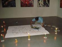 Earth Hour - Live painting by Sudhir Deshpande on 28th March 2009