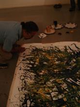 Earth Hour - Live painting by Sudhir Deshpande on 28th March 2009