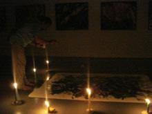 Earth Hour - Live painting by Sudhir Deshpande on 28th March 2009
