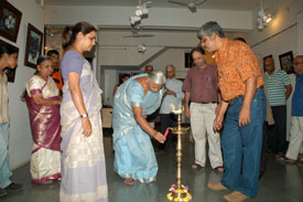 Inauguration of Exhibition by Chandramohan Kulkarni