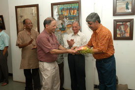 Inauguration of Exhibition by Chandramohan Kulkarni