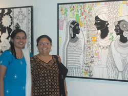 Exhibition of paintings by Anuradha Thakur