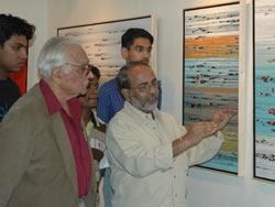 Artist Shamendu Sonawane with Shri. V.S. Kulkarni