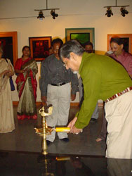 Inauguration of Exhibition of Weavings by Dinesh Kurekar