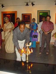 Inauguration of Exhibition of Weavings by Dinesh Kurekar