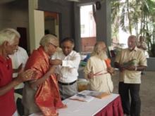 Felicitation of Artist Prof. D. S. Khatavkar